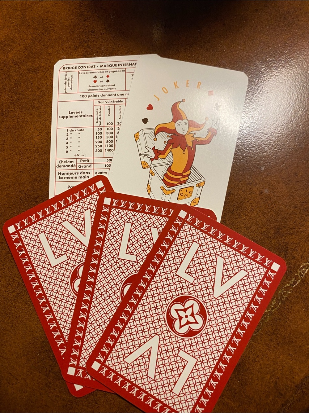 Louis Vuitton full deck playing cards - “Red” in box - Jeu de 54 Cartes